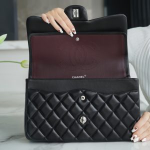 CF Classic Flap Jumbo |黑银 羊皮 图5