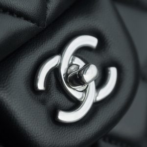 CF Classic Flap Jumbo |黑银 羊皮 图9
