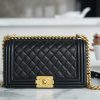 Chanel Leboy 小羊皮黑金中号 图1