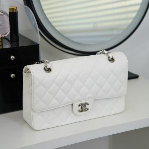 「Classic Flap」经典口盖包 中号 仙女白 图9