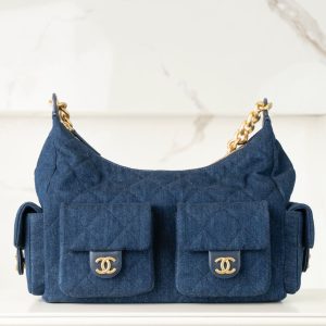 Chanel 25c 爆款牛仔hobo 嬉皮包 大号 图2