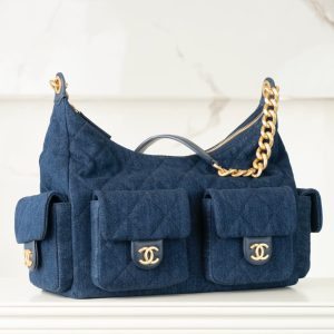 Chanel 25c 爆款牛仔hobo 嬉皮包 大号 图4