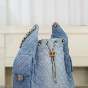 Chanel hobo bag 浅蓝牛仔 中号 图4
