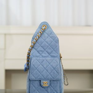 Chanel hobo bag 浅蓝牛仔 中号 图7