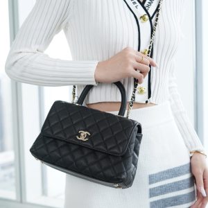 CoCo handle 新款牛皮手柄小号 黑金 图3
