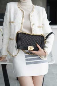Chanel leboy 大球纹黑金中号 图4