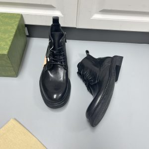 Gucci古驰男士新款皮革系带经典圆头短靴No:G556-5 图1