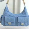 Chanel 25c早春多口袋浅牛仔hobo 大号 图1