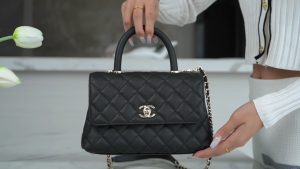 CoCo handle 新款牛皮手柄小号 黑金 图1