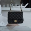 CF Classic Flap |荔枝纹 方胖子 黑金 图1
