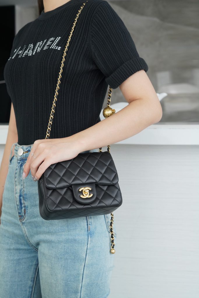 Chanel 金属球方胖子 黑◾ 图1