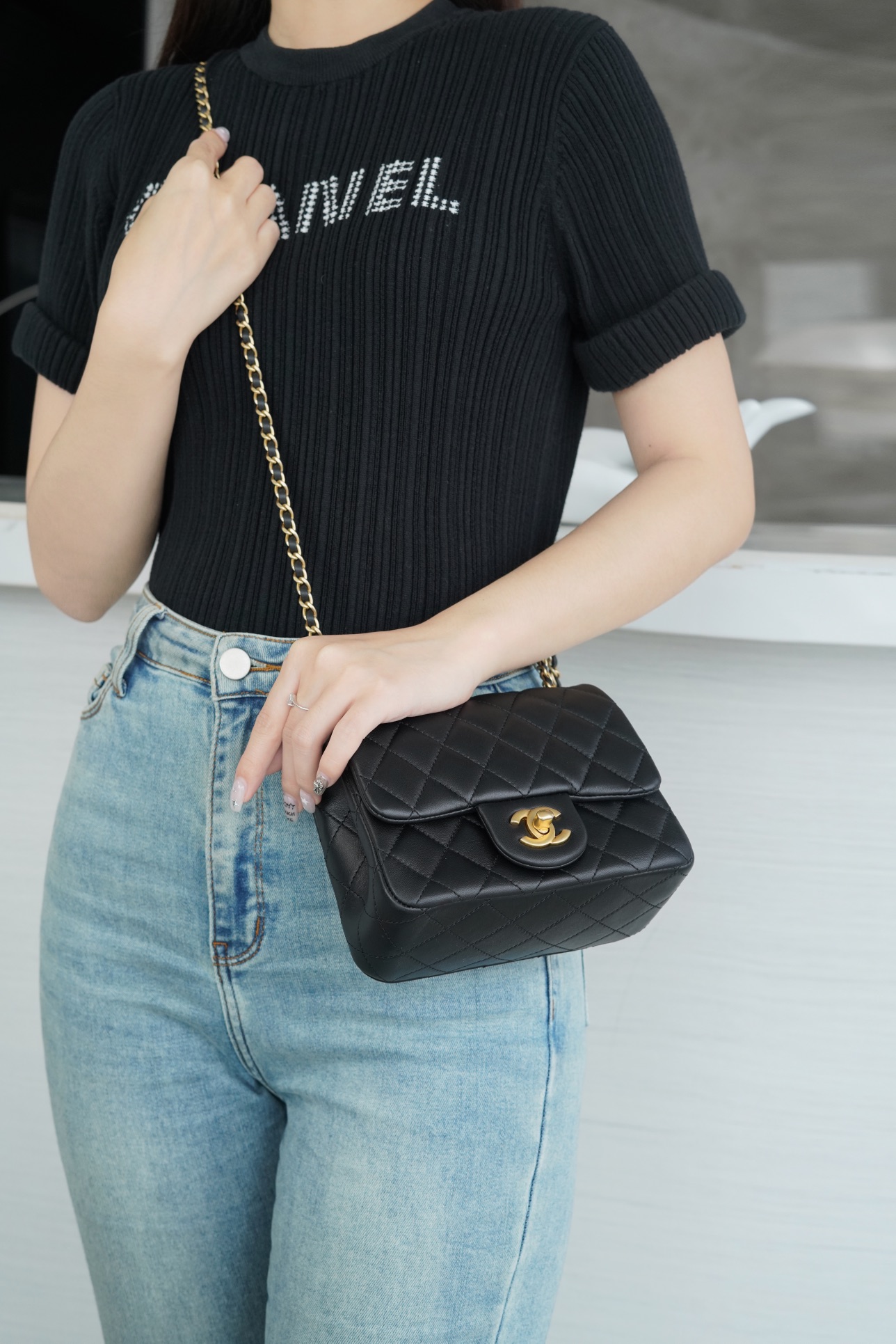 Chanel 金属球方胖子 黑◾ 图2