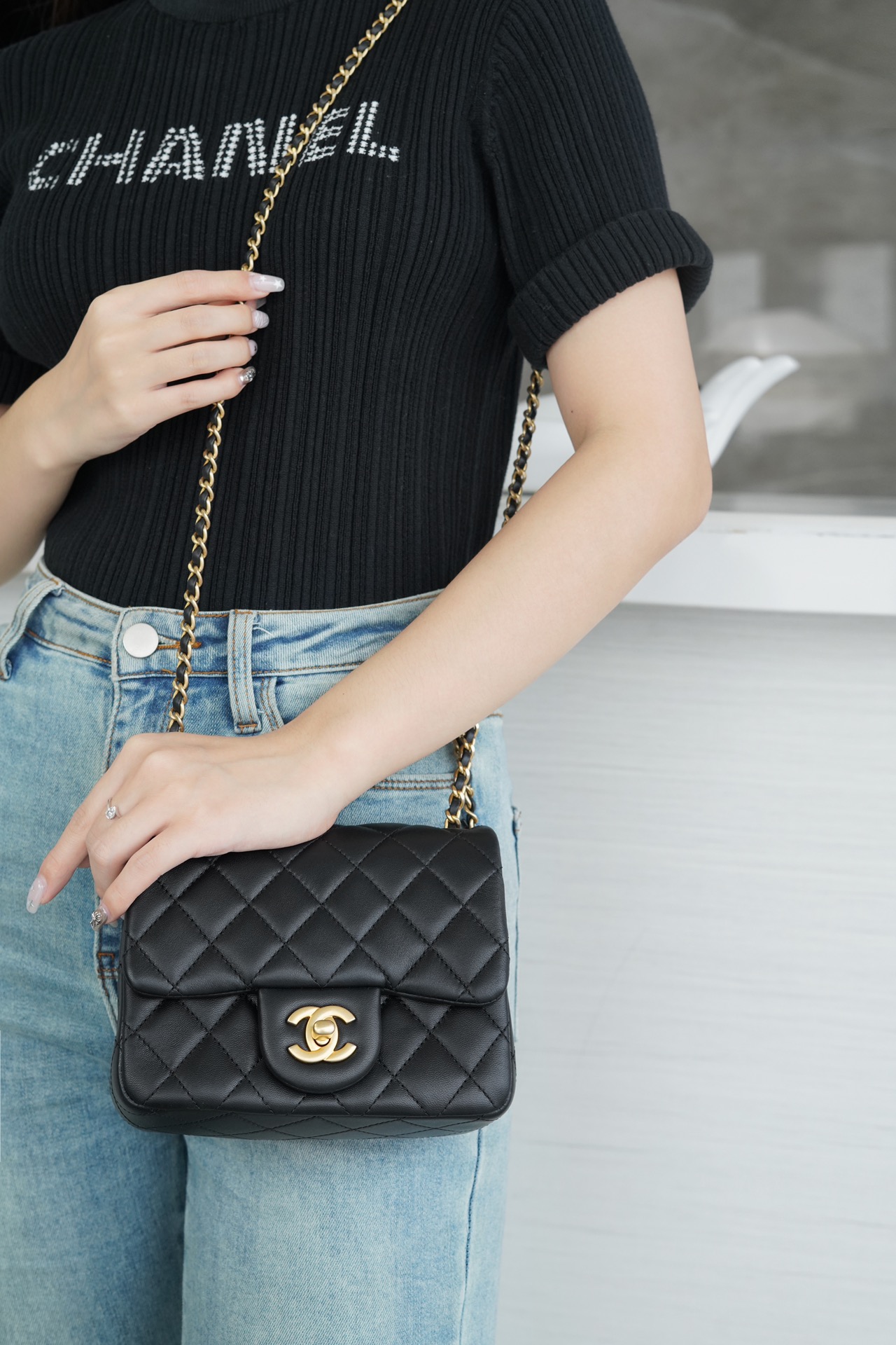 Chanel 金属球方胖子 黑◾ 图3