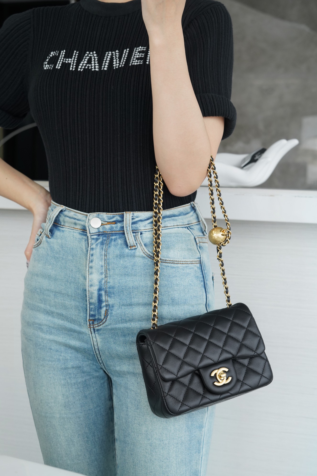Chanel 金属球方胖子 黑◾ 图5
