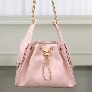 Chanel 25s small hobo 抽绳水桶包 粉色 小号 图1