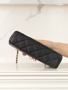Chanel 25c 手柄盒子包 荔枝牛 黑金 图8