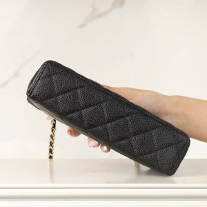 Chanel 25c 手柄盒子包 荔枝牛 黑金 图8