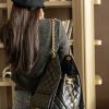 Chanel 嬉皮hobo包 黑金中号 图1