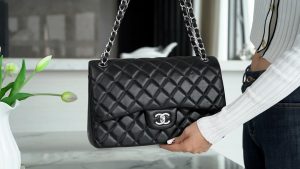 CF Classic Flap Jumbo |黑银 羊皮 图1