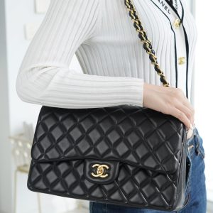 CF Classic Flap Jumbo |黑金 羊皮 大号 图2