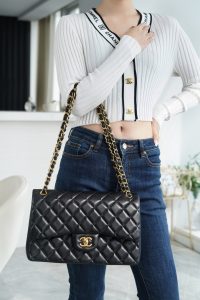 CF Classic Flap Jumbo |黑金 羊皮 大号 图3