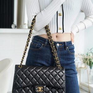 CF Classic Flap Jumbo |黑金 羊皮 大号 图3