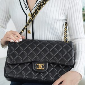 CF Classic Flap Jumbo |黑金 羊皮 大号 图4