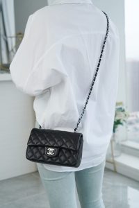 CF Classic Flap |荔枝纹 Mini 黑银 图3