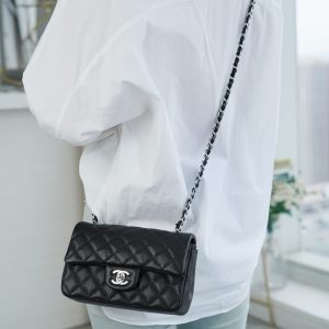 CF Classic Flap |荔枝纹 Mini 黑银 图3