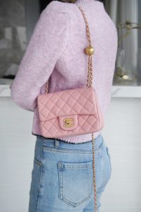 Chanel 金属球方胖子 粉色 图1