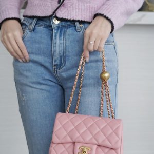 Chanel 金属球方胖子 粉色 图2