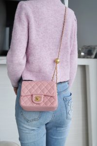 Chanel 金属球方胖子 粉色 图5