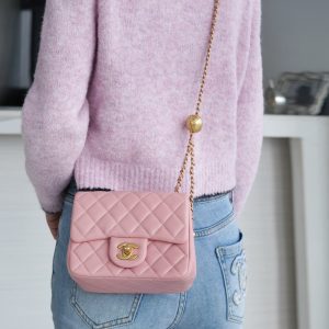 Chanel 金属球方胖子 粉色 图5