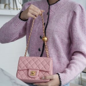 Chanel 金属球方胖子 粉色 图8