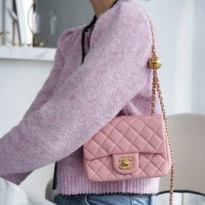 Chanel 金属球方胖子 粉色 图9