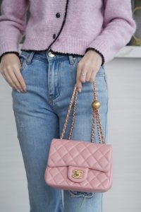 Chanel 金属球方胖子 粉色 图2