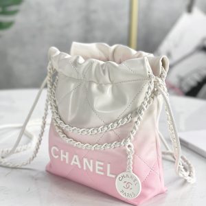 Chanel 24S 渐变粉色mini 22bag 图7