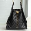 Chanel 嬉皮hobo包 黑金中号 图1