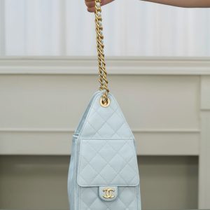Chanel small hobo 蒂芙尼蓝小号 图6