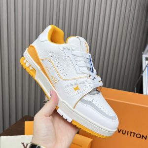 芯片感应 顶级版本驴家2023新色情侣款, LV-路易-威登 原版1:1开发顶级版本!! 鞋面由意大利进口小牛皮拼接,后 图1