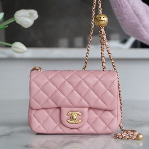 Chanel 金属球方胖子 粉色 图2