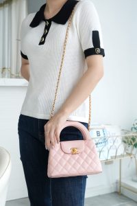 CHAENL Kelly手柄包 浅粉色 图3