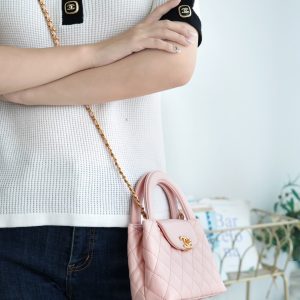 CHAENL Kelly手柄包 浅粉色 图6