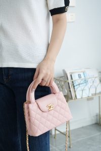 CHAENL Kelly手柄包 浅粉色 图8