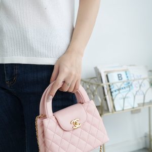 CHAENL Kelly手柄包 浅粉色 图8