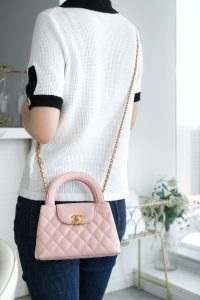 CHAENL Kelly手柄包 浅粉色 图7