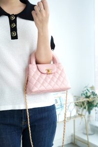 CHAENL Kelly手柄包 浅粉色 图9