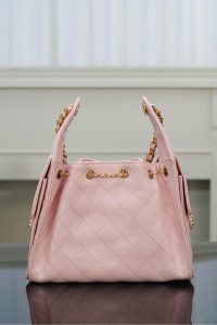 Chanel 25s small hobo 抽绳水桶包 粉色 小号 图2