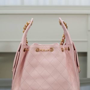 Chanel 25s small hobo 抽绳水桶包 粉色 小号 图2