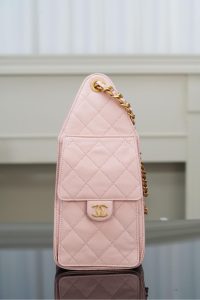 Chanel 25s small hobo 抽绳水桶包 粉色 小号 图6